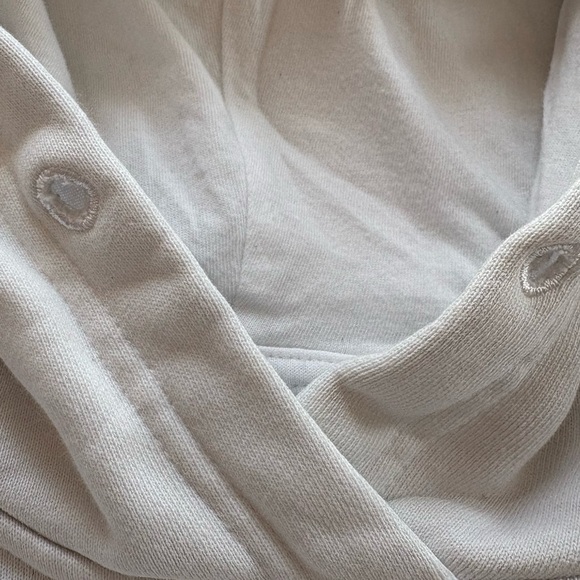 Adidas Originals Cropped Hoodie White Black Triple Stripe Size M - Picture 9 of 12